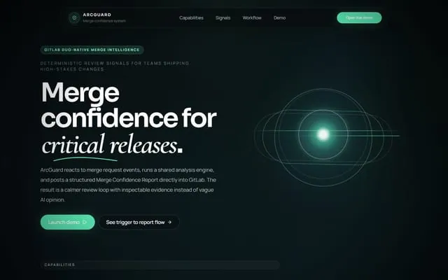 ArcGuard: GitLab Duo flow that scores merge-request risk and posts a merge confidence report.