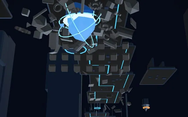 Magnet Rush: One-finger 3D Android action game where a magnetic core attracts and launches metal.