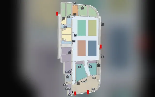 mapit: Wayfinding kiosk and mobile prototype for EDGE LIF: search, map and directions.