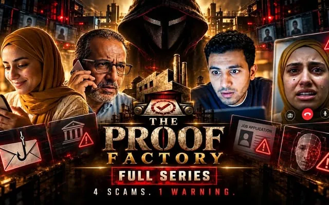 The Proof Factory: Four-part AI-assisted cybersecurity film series about manufactured trust.