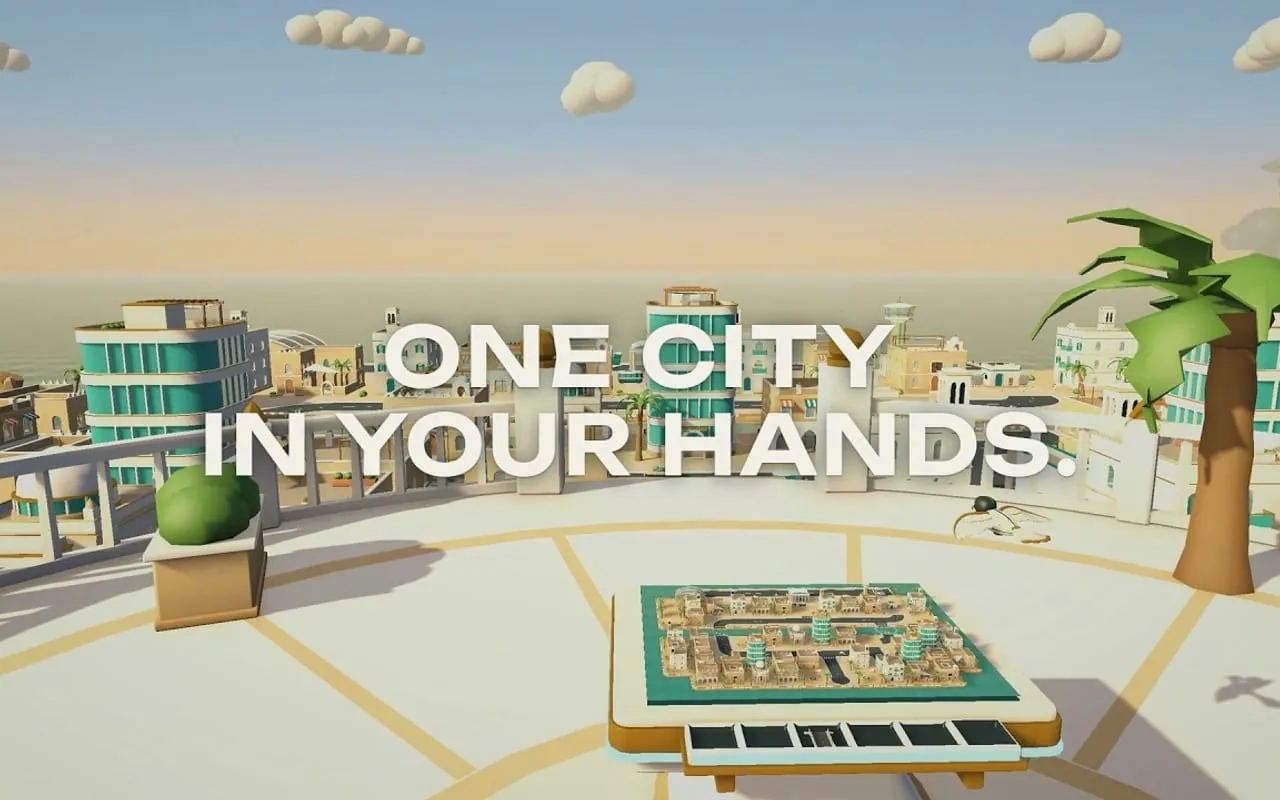 SKYFOLD: Nonviolent puzzle-adventure for PC and Quest 3 VR about repairing a miniature coastal city.
