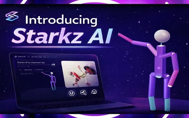 Starkz AI Motion: Learns a person’s movement style from a short video and generates new animations.